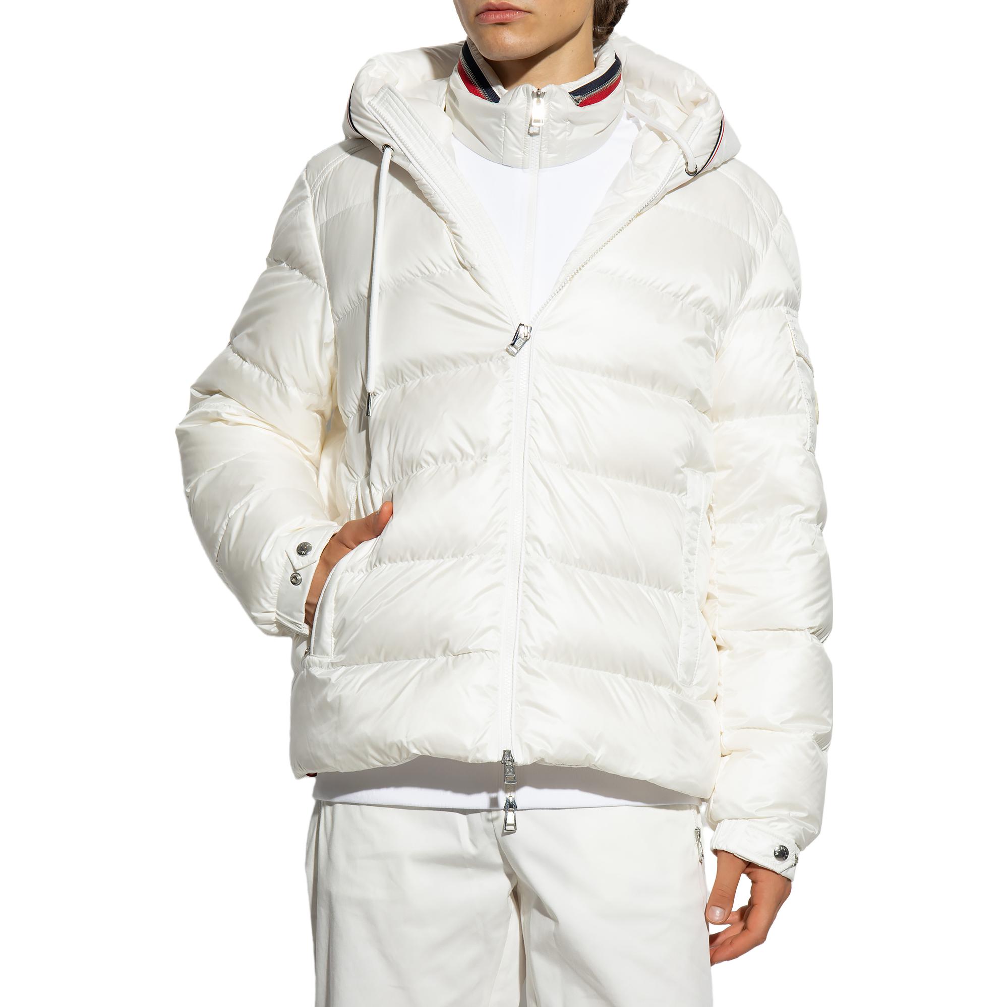 Moncler  White Down Jacket Quilted Zip Hoodie Long Sleeve 1A00051595ZZ032 圖 4