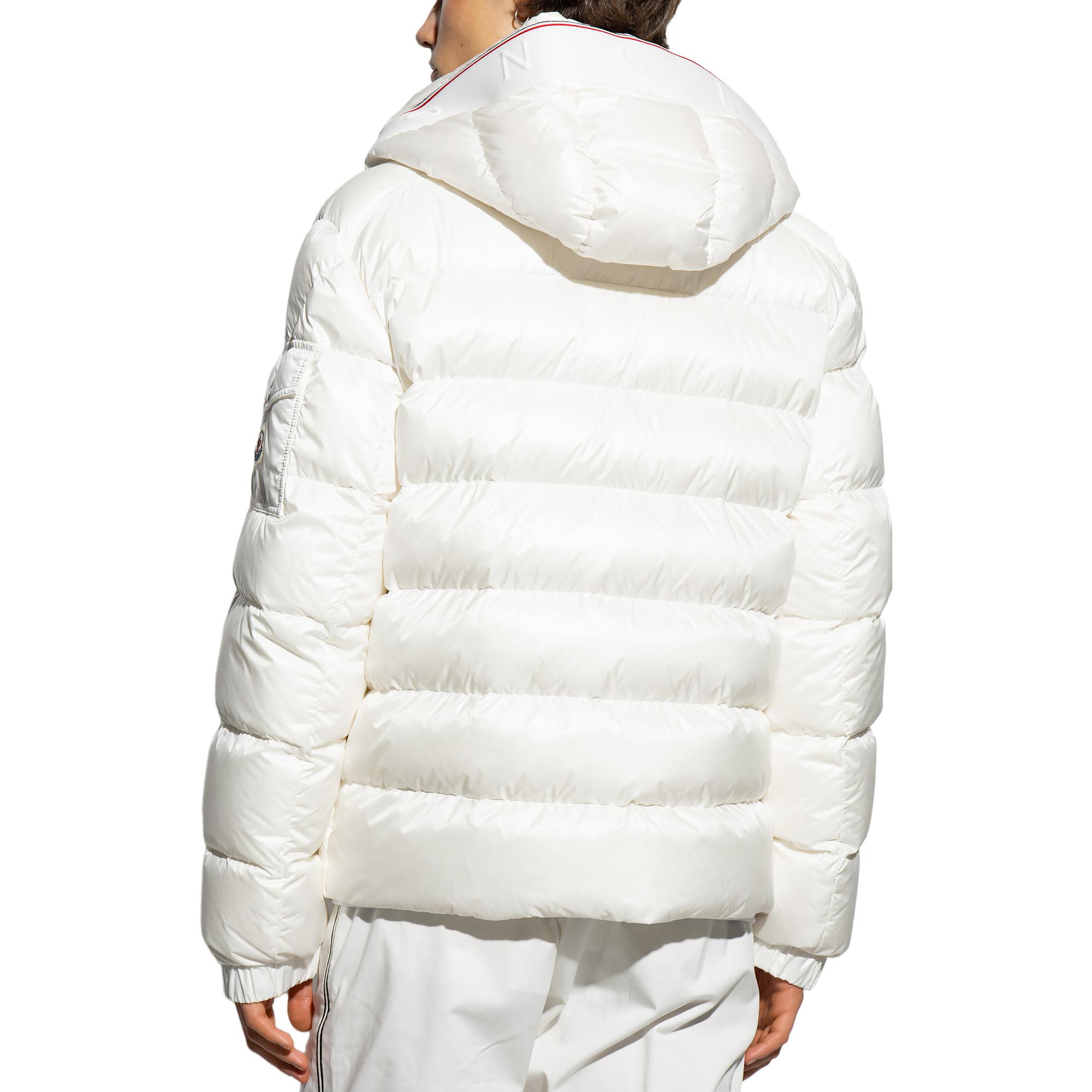 Moncler  White Down Jacket Quilted Zip Hoodie Long Sleeve 1A00051595ZZ032 圖 5