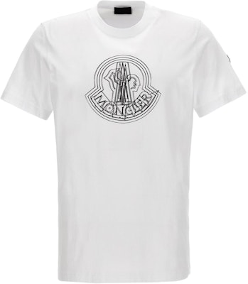 Moncler White Graphic Print Crew Neck Short Sleeve T-Shirt 8C0002889A17001 Buy Moncler White Graphic Print Crew Neck Short Sleeve T-Shirt 8C0002889A17001