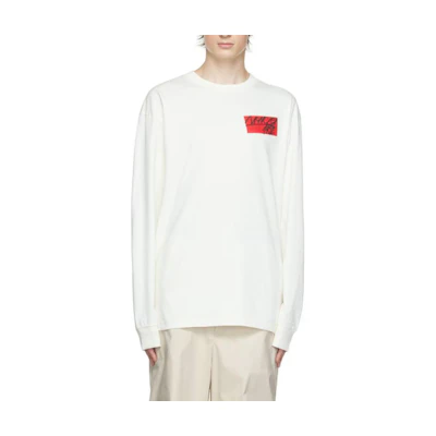 Moncler White Graphic Print Crewneck Long Sleeve Sweatshirt. H20928D00008M2326034