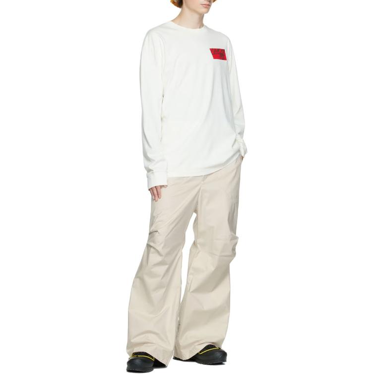 Details for 몽클레어 화이트 그래픽 프린트 크루넥 긴팔 스웻셔츠. H20928D00008M2326034