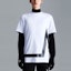 Lookbook Camiseta Moncler Blanca con Logo y Rayas en el Cuello. H20918C000018390T001