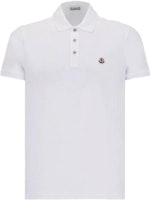 Moncler White Logo Patch Embroidered Short Sleeve Polo Shirt. J10918A0002484556001 Moncler White Logo Patch Embroidered Short Sleeve Polo Shirt. J10918A0002484556001