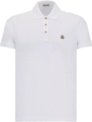 Polo Manga Corta Moncler Blanco con Logo Bordado. J10918A0002484556001 Order Polo Manga Corta Moncler Blanco con Logo Bordado. J10918A0002484556001