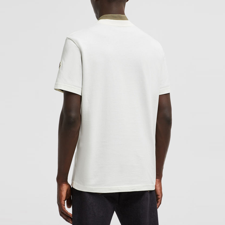 Lookbook Moncler 白色標誌印花常規版型圓領T恤 J20918C0003489AJS032