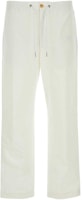 Moncler White Mid-Waist Loose-Fit Drawstring Casual Pants. J10912A00037597LL032 Moncler White Mid-Waist Loose-Fit Drawstring Casual Pants. J10912A00037597LL032