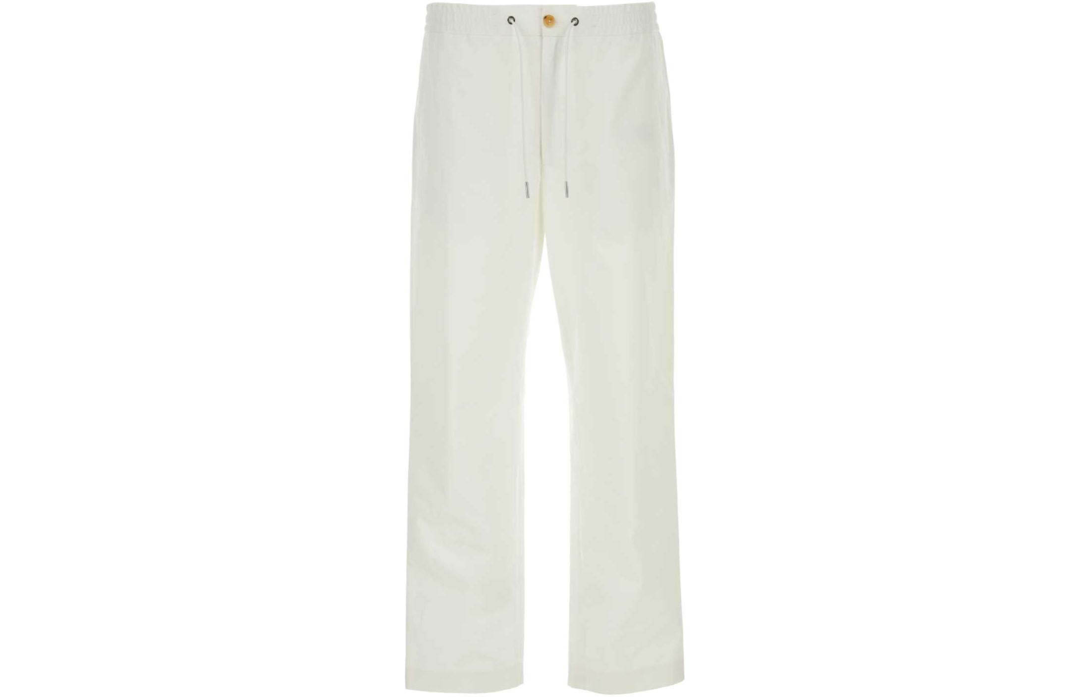 Order モンクレール 白 ミッドウエスト ルーズフィット ドローストリング カジュアルパンツ. J10912A00037597LL032