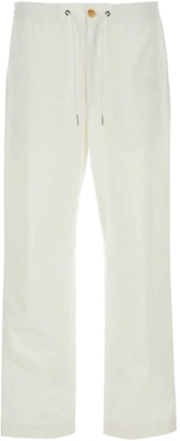 Moncler White Mid-Waist Loose-Fit Drawstring Casual Pants. J10912A00037597LL032 Order Moncler White Mid-Waist Loose-Fit Drawstring Casual Pants. J10912A00037597LL032