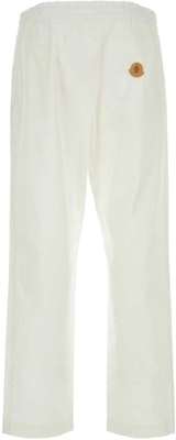 Moncler White Mid-Waist Loose-Fit Drawstring Casual Pants. J10912A00037597LL032 Lookbook Moncler White Mid-Waist Loose-Fit Drawstring Casual Pants. J10912A00037597LL032