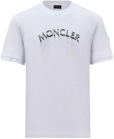 Moncler White Oversized Letter Print Crewneck T-Shirt Casual Style. J10918C0000289A17001 Moncler White Oversized Letter Print Crewneck T-Shirt Casual Style. J10918C0000289A17001