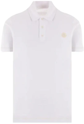 Moncler Baju Polo Putih dengan Logo Patch dan Rekaan Solid. J10918A000058390T00A Buy Moncler Baju Polo Putih dengan Logo Patch dan Rekaan Solid. J10918A000058390T00A