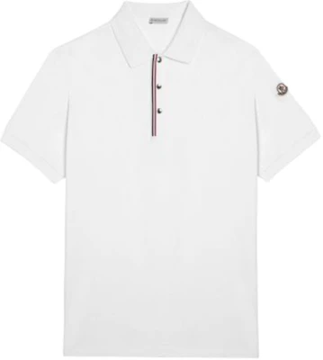 Moncler Kemeja Polo Slim Fit Putih dengan Logo Sulam. 8A00022899P0002 Order Moncler Kemeja Polo Slim Fit Putih dengan Logo Sulam. 8A00022899P0002