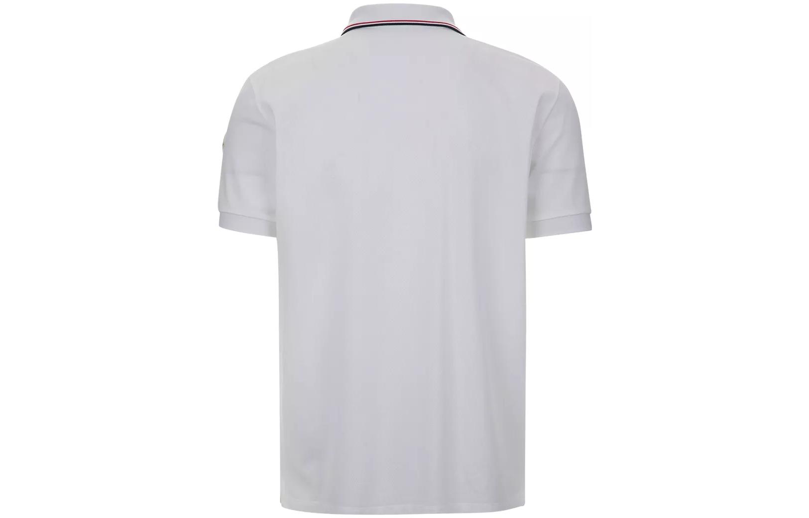 Moncler  White Striped Short-Sleeve Polo Shirt. I20918A0000684556002 圖 3