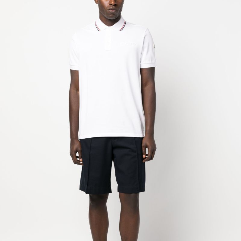 Moncler  White Striped Short-Sleeve Polo Shirt. I20918A0000684556002 圖 7
