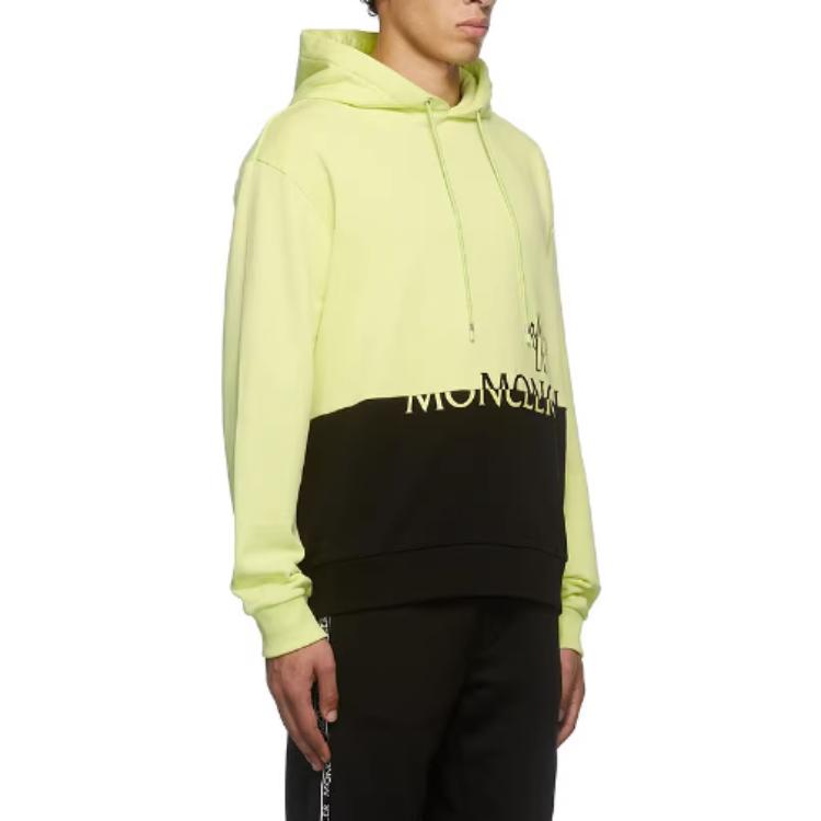 Moncler  Yellow Hoodie with Colorblock Logo Print Design. 8G00040899FL001 圖 5