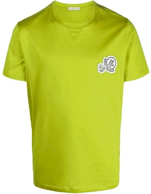 Moncler Yellow Logo Printed Crewneck Short Sleeve Casual T-Shirt I20918C000488390Y83J Buy Moncler Yellow Logo Printed Crewneck Short Sleeve Casual T-Shirt I20918C000488390Y83J