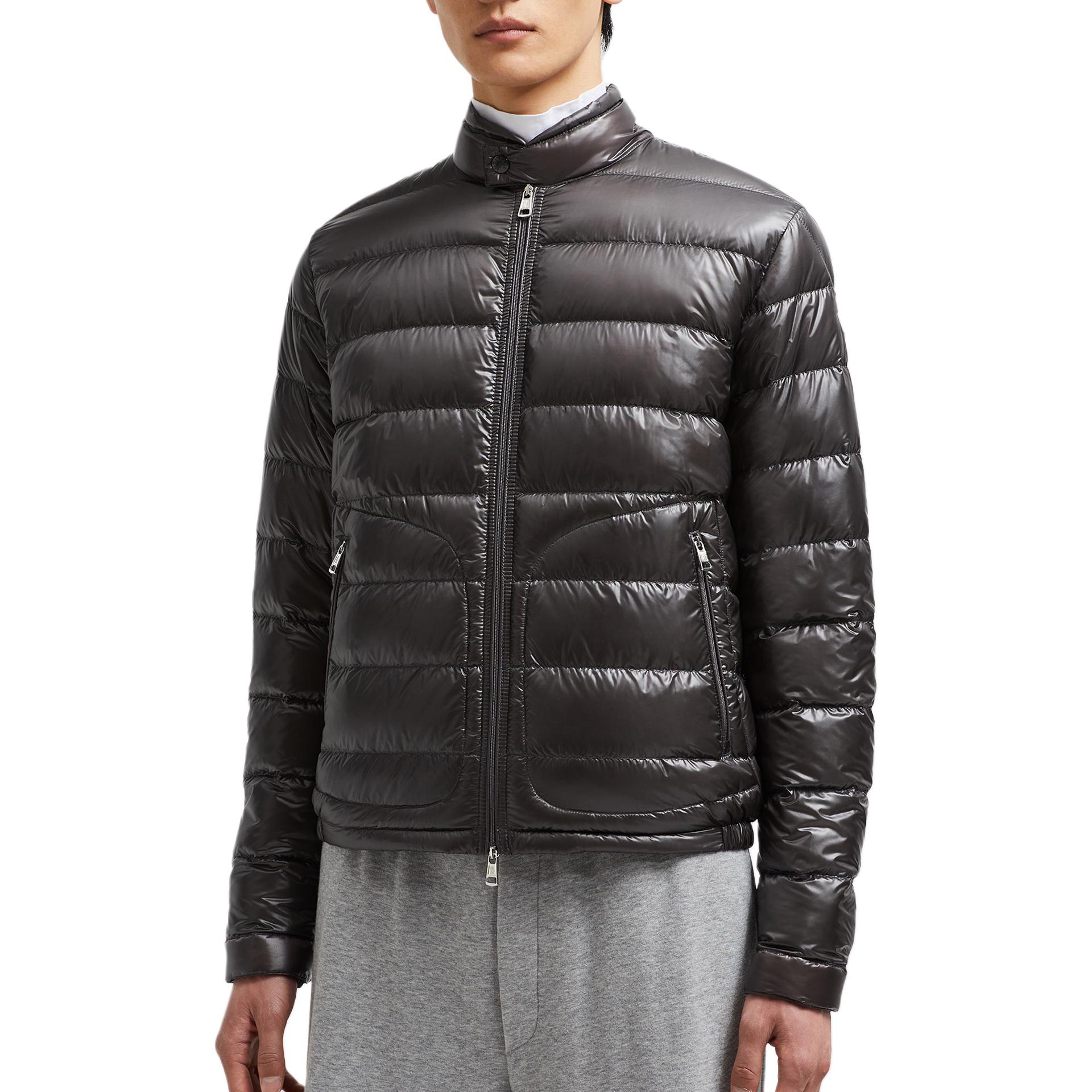 Moncler Acorus Lightweight Down Jacket Unisex Zip-Up Puffer - Dark Gray J20911A1060053029946 圖 5