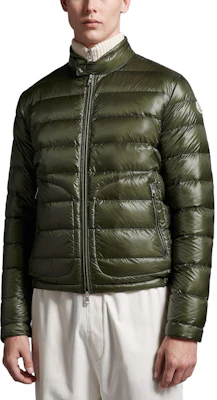 Moncler Acorus Series Glossy Down Jacket for Men in Olive Green. I20911A1060053029833 Shop Moncler Acorus Series Glossy Down Jacket for Men in Olive Green. I20911A1060053029833