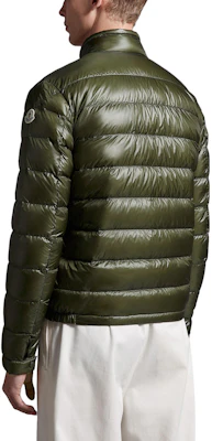 Moncler Acorus Series Glossy Down Jacket for Men in Olive Green. I20911A1060053029833 Purchase Moncler Acorus Series Glossy Down Jacket for Men in Olive Green. I20911A1060053029833