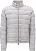 Moncler Acorus SS23 Grey Quilted Down Jacket with Zip and Stand Collar. I10911A00064596LQ910 Moncler Acorus SS23 Grey Quilted Down Jacket with Zip and Stand Collar. I10911A00064596LQ910