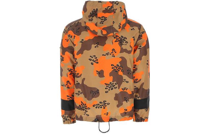 Lookbook Moncler Adour  Camo Print Zip-Up Hooded Jacket Orange F10911B70400539TS310