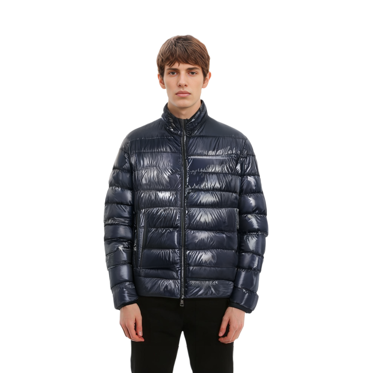 Details for 몽클레어 아가르 로고 샤이니 패딩 재킷 네이비 - 유니섹스 기능성 디자인. G10911A52O0053A5T