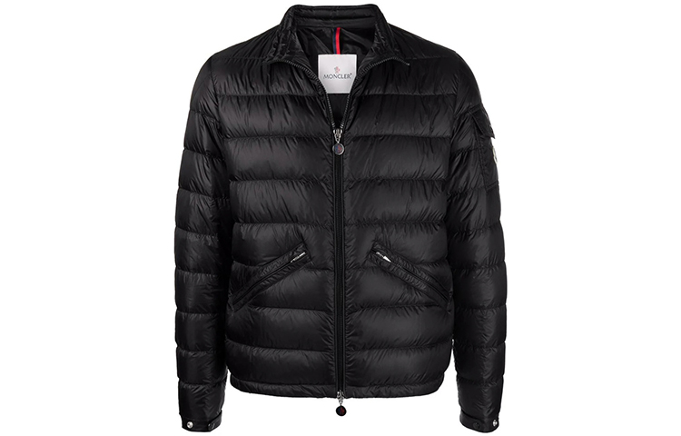 Order Moncler Agay Jaket Hitam SS22 Unisex Lengan Panjang Kerah Tinggi Musim Ski. 1A0007553279999