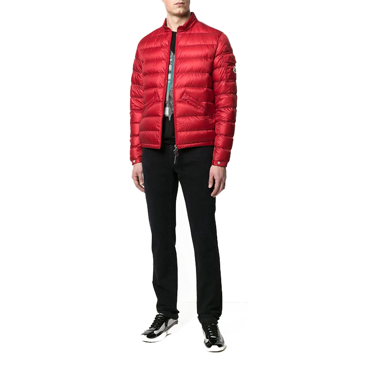 Moncler Agay SS21 Red Down Jacket with Logo, Unisex Functional Collar Design. 1A1100053279448 圖 3
