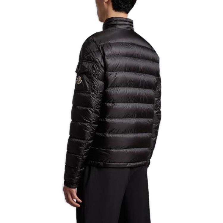 Moncler Agay Unisex Black Short Down Jacket Casual Solid Zip Long Sleeve. J10911A0016253279999 圖 4