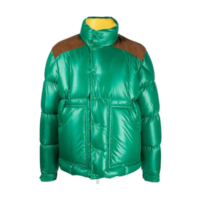 Moncler Ain Two-Tone Down Jacket Green Full-Sleeve Outerwear 1A00127595ZJ845