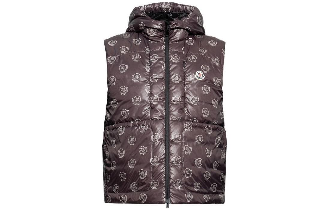 Order Moncler Alcarab 連帽滿版背心 黑色 中性款. I10911A00168M3001F90
