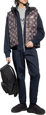 Moncler Alcarab Hooded Full Print Vest Black Unisex. I10911A00168M3001F90 Lookbook Moncler Alcarab Hooded Full Print Vest Black Unisex. I10911A00168M3001F90