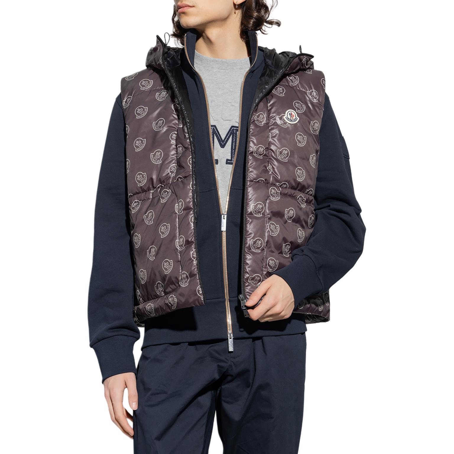 Purchase Moncler Alcarab 連帽滿版背心 黑色 中性款. I10911A00168M3001F90