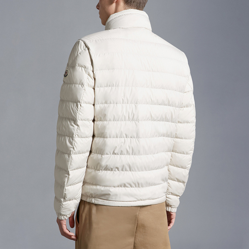Moncler Alfit SS24 Beige Short Puffer Jacket for Men with Stand Collar. J10911A0014054A8120F 圖 5
