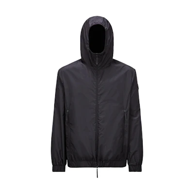 Moncler ALGOVIA Lightweight Hooded Zip Jacket Black J10911A001495968E999