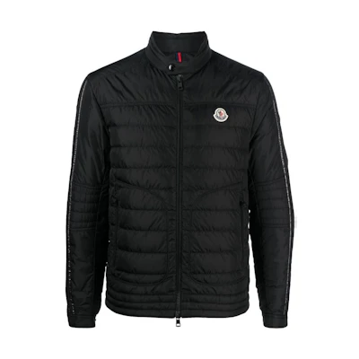 Moncler ALKAP Logo Patch Zip-Up Puffer Jacket Unisex Black Long Sleeve I10911A000215968E999