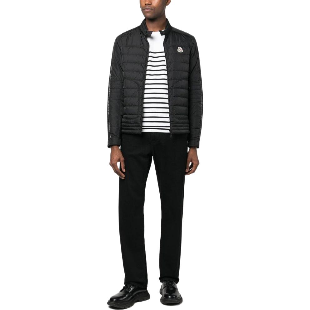 Lookbook 몽클레어 ALKAP 로고 패치 집업 패딩 재킷 유니섹스 블랙 긴팔 I10911A000215968E999