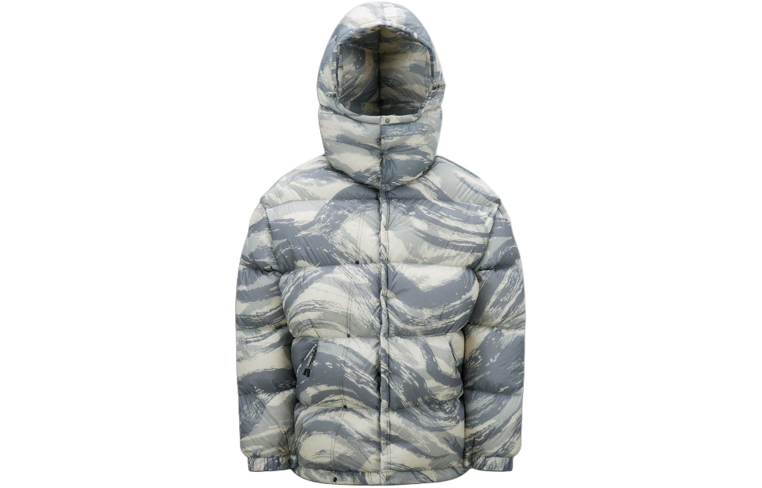 Moncler All-Over Print Hooded Down Jacket Multicolor H209K1A00001M2561F92