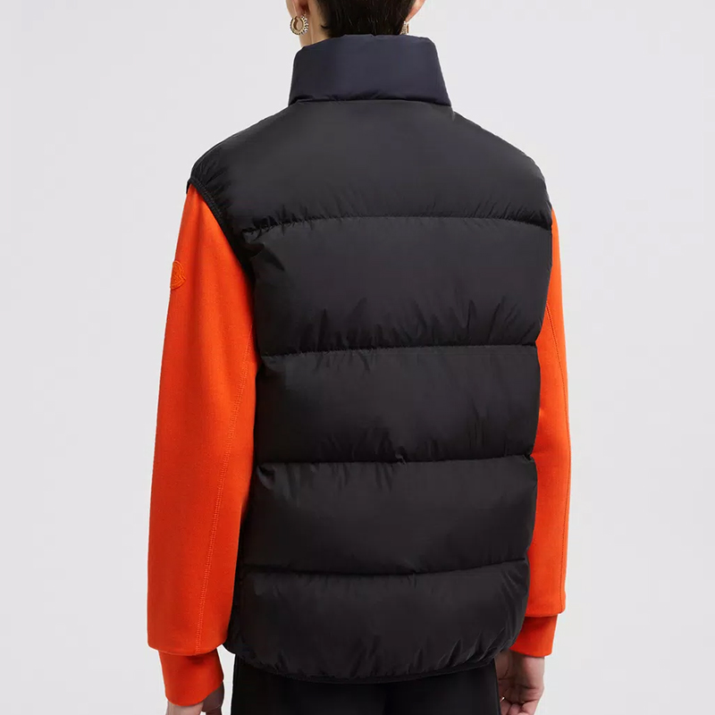 Moncler Almaz Series FW24 Black Sleeveless Down Vest Unisex with Felt Logo Patch J20911A000755396LP97 圖 5