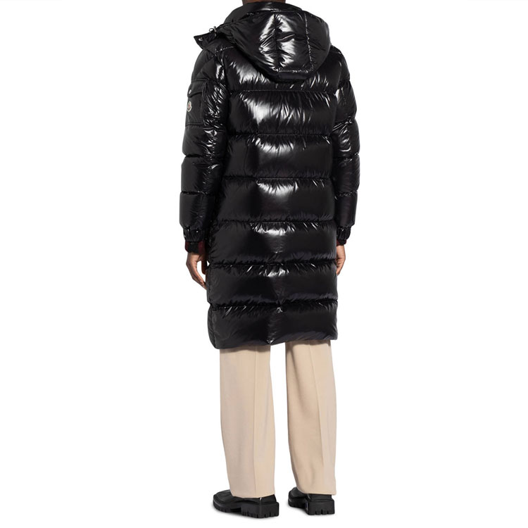 Moncler Alpine Goose Down Glossy Hooded Long Down Jacket Black Unisex 0911D50700C0081999 圖 6