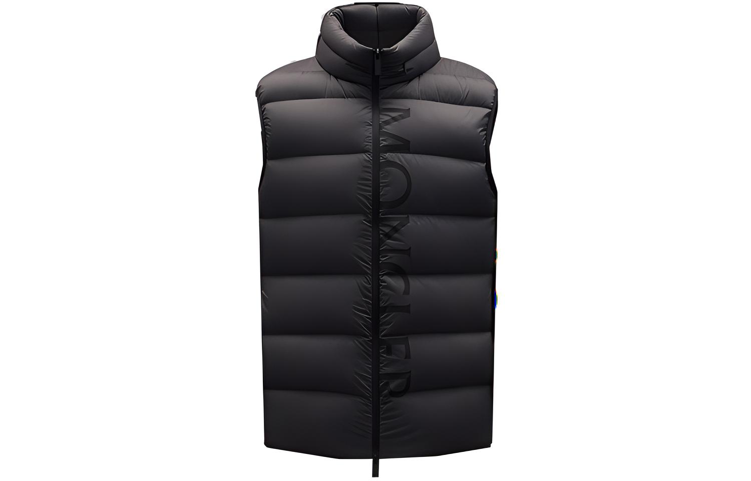 Moncler Amak Series  Letter Logo Down Vest Charcoal Gray. H20911A0011053333934