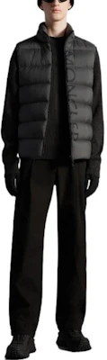 Moncler Amak Series Letter Logo Down Vest Charcoal Gray. H20911A0011053333934 Lookbook Moncler Amak Series Letter Logo Down Vest Charcoal Gray. H20911A0011053333934