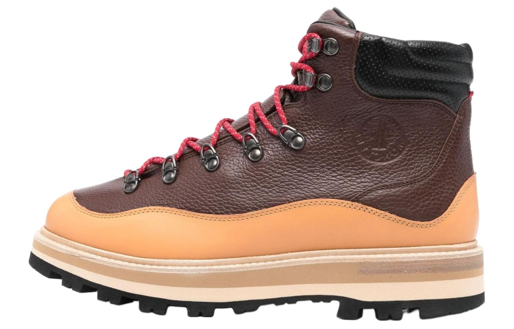 Moncler Ankle Boot 'Brown Leather Round Toe CMFT'