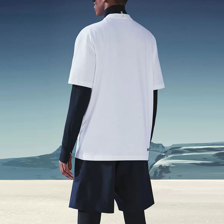 Moncler Après FW21 Logo Print Crewneck T-Shirt Silk White. G20978C000048390T034 圖 4