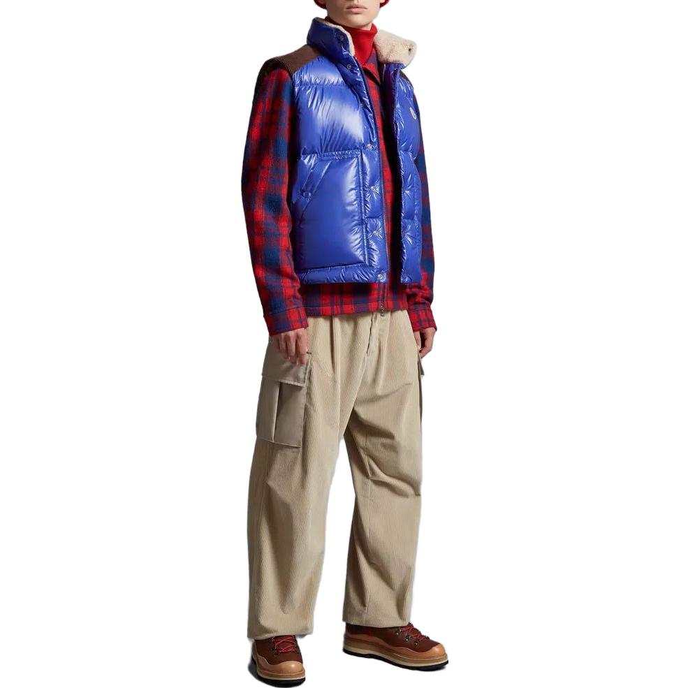 Moncler Ardeche Blue Unisex Down Gilet Vest with Zipper and Stand Collar I20911A00128595ZJ734 圖 3