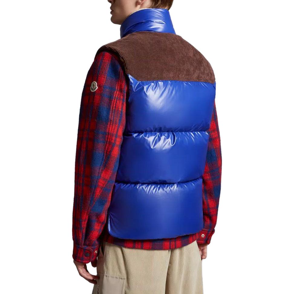 Moncler Ardeche Blue Unisex Down Gilet Vest with Zipper and Stand Collar I20911A00128595ZJ734 圖 5