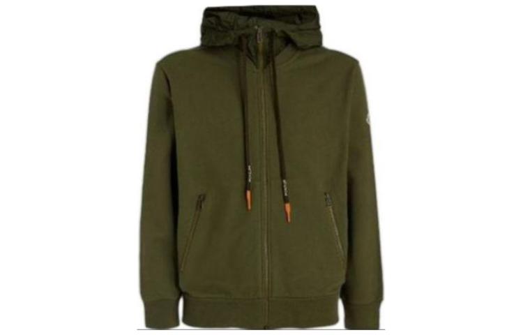 Order Moncler Army Green Loose-Fit Hoodie Long Sleeve Sweatshirt 8G00034899WC-875