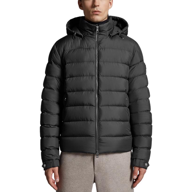 Shop Moncler Arneb Series Short Down Jacket SS23 Unisex Black Hooded Puffer Jacket, Quilted. I20911A00134549SK999