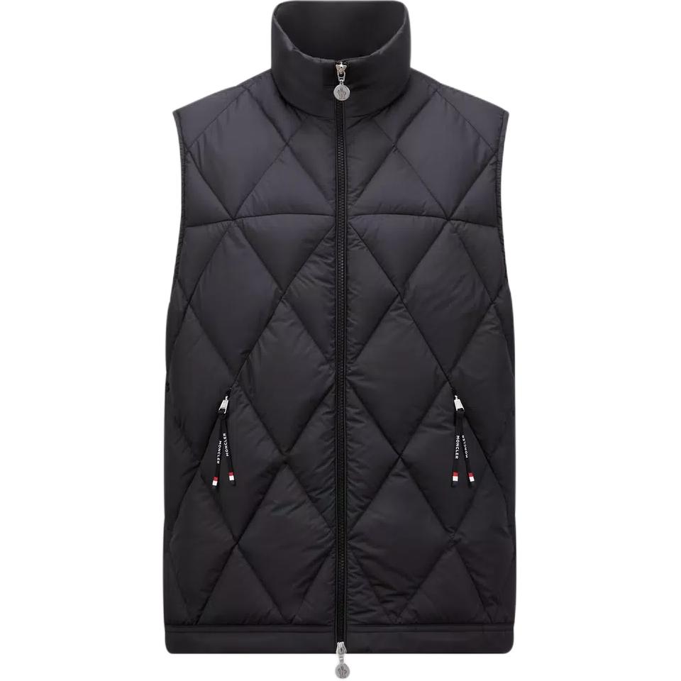 Order Moncler Aroula FW24 鑽石絎縫拉鍊無袖背心 黑色 J20911A00078549SK999