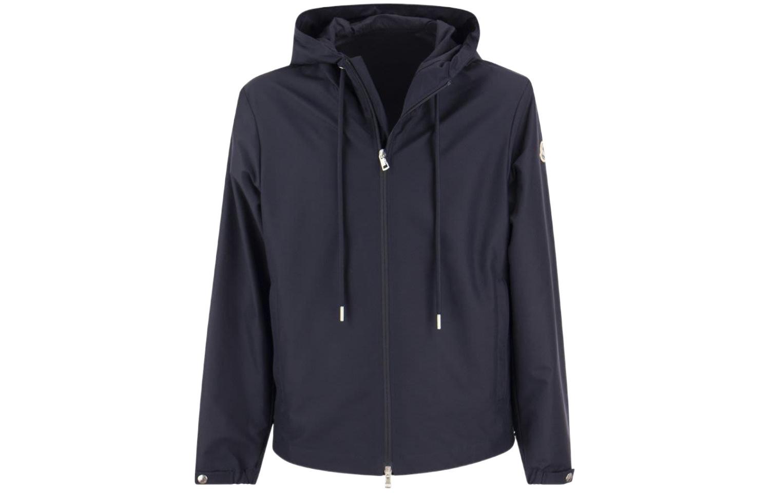 Moncler ATRIA Series Navy Blue Hooded Zip-Up Jacket with Drawstring I10911A00008549ML742